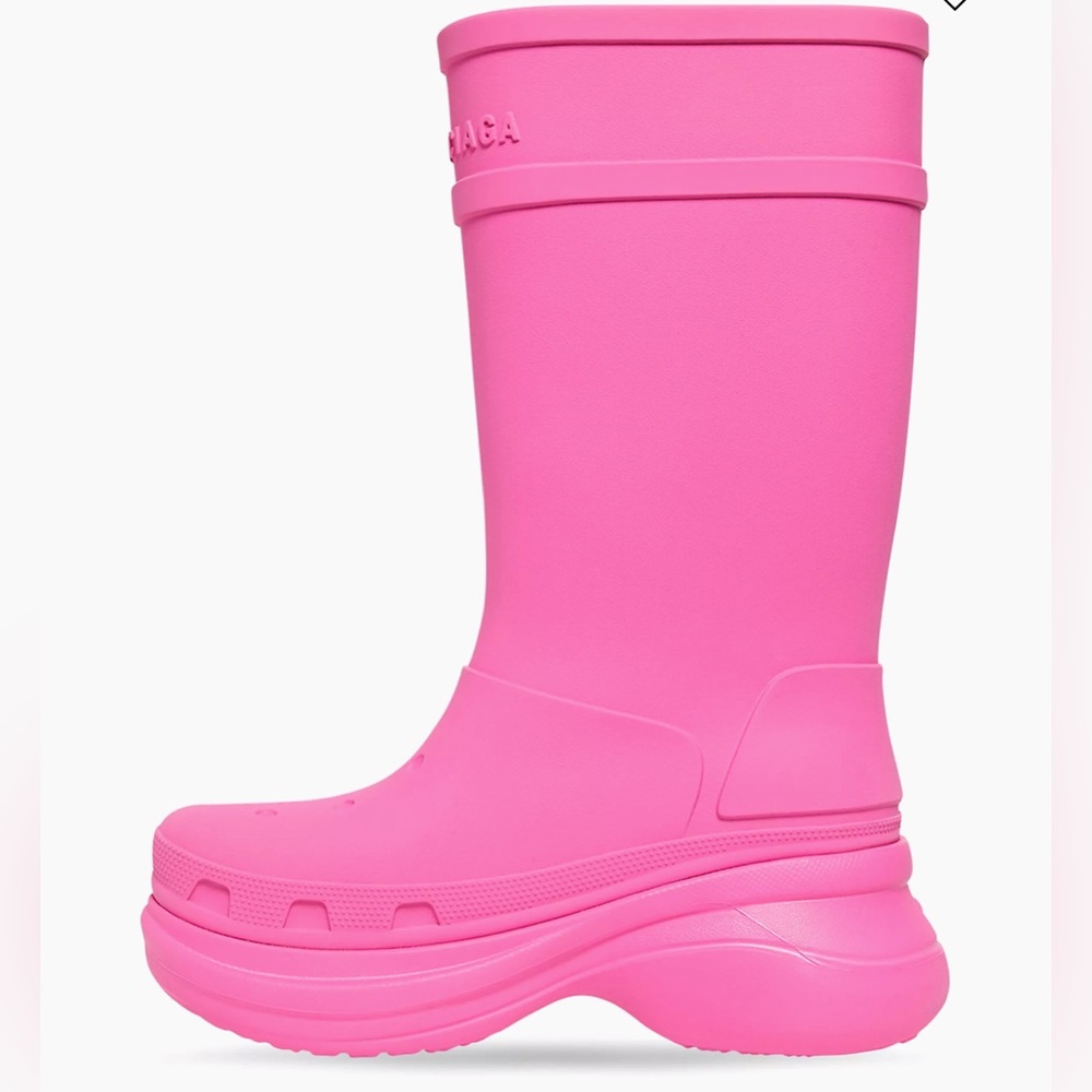 Pink balenciaga croc boots - Picture 3 of 6